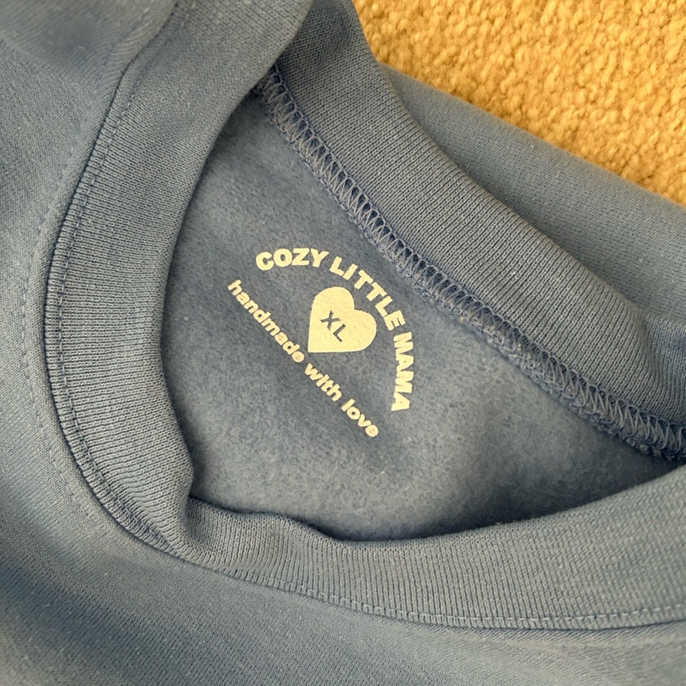 Cozy Little Mama Blue Sweatshirt View 3